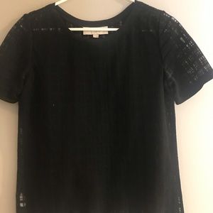 Loft black plaid shirt